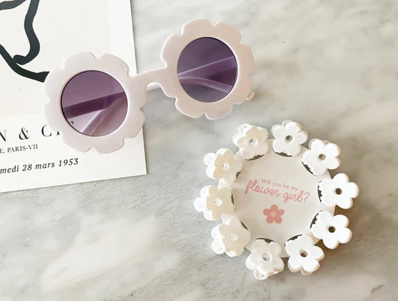 Flower Girl Sunglasses Proposal Box Hair Accessories Gift Ideas Will You Be My Flower Girl Box (F... | Etsy (US)