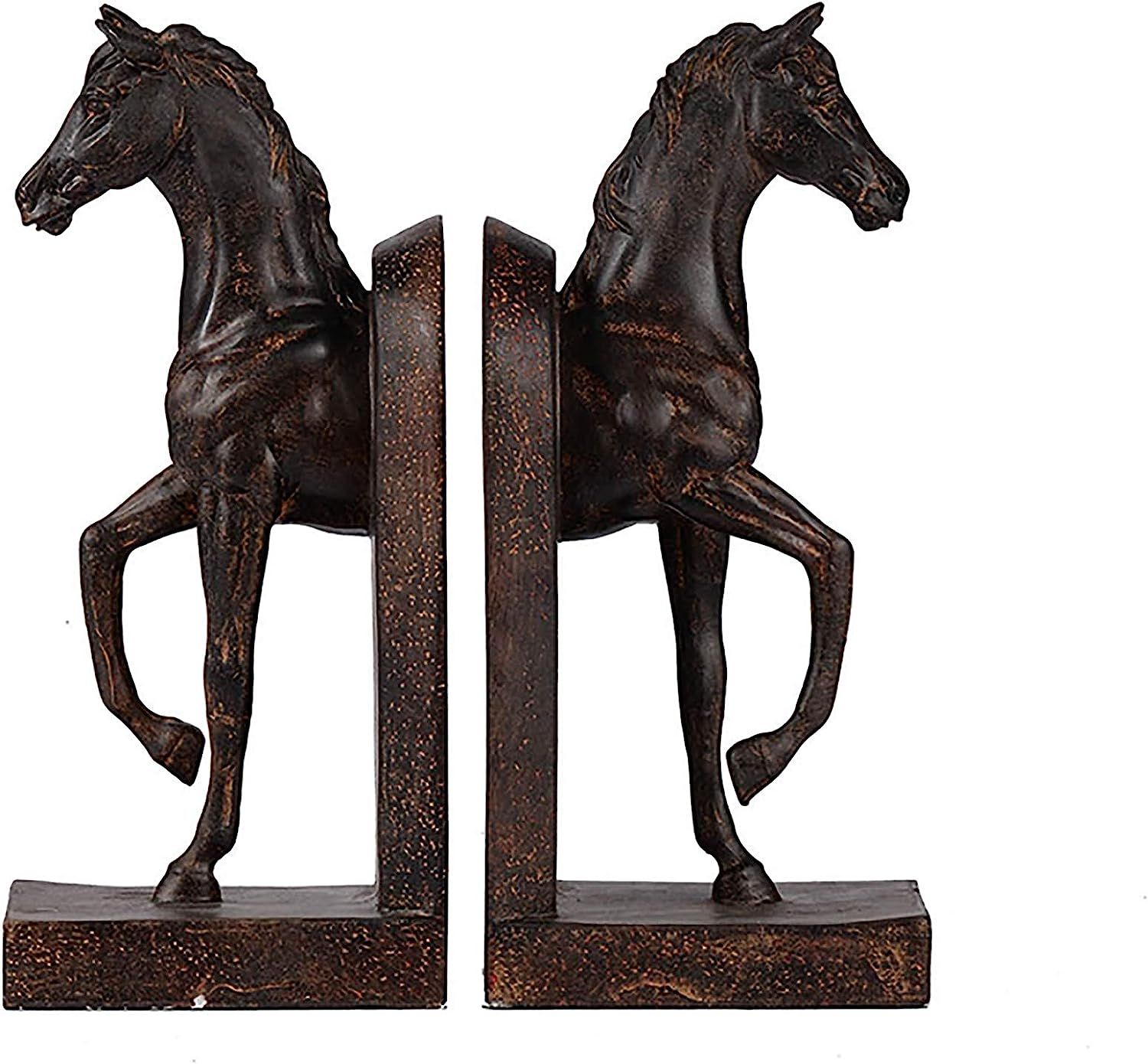 Amazon.com: A&B Home Decorative Display Set of 2 Trotting Horse Bookends Decoration Library Offic... | Amazon (US)