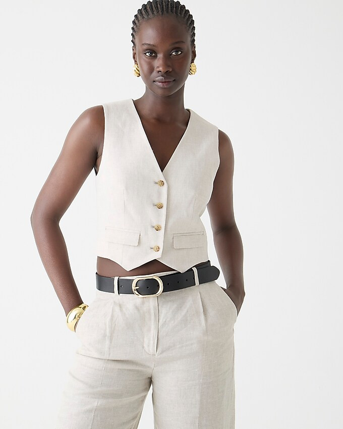Classic vest in stretch linen blend | J. Crew US