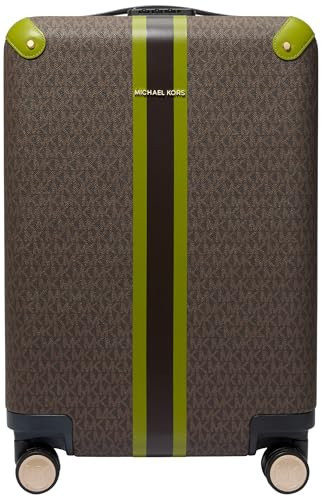 Michael Kors Travel Small Hardcase Trolley, Gold-Tone Hardware/Meadow Green | Amazon (US)