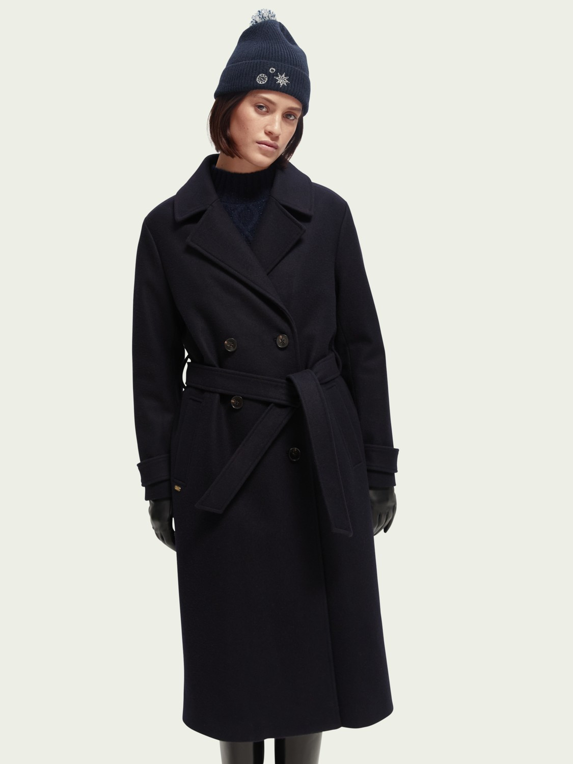 Wool-blended double-breasted trench coat
    
        
        
            | Women | Scotch & Soda (US)
