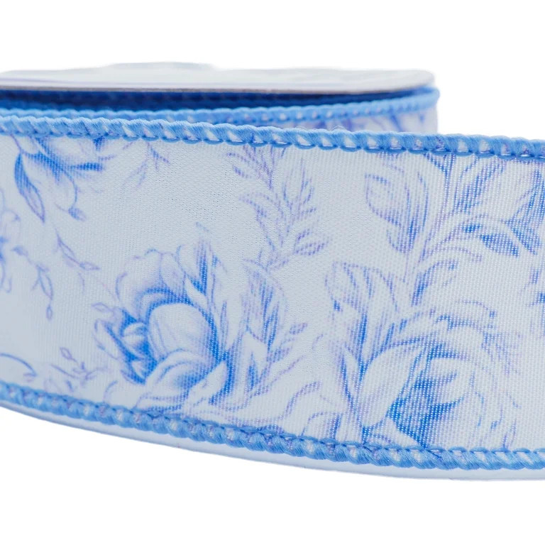 Floral Ribbon, Blue, 18', by My Texas House | Walmart (US)