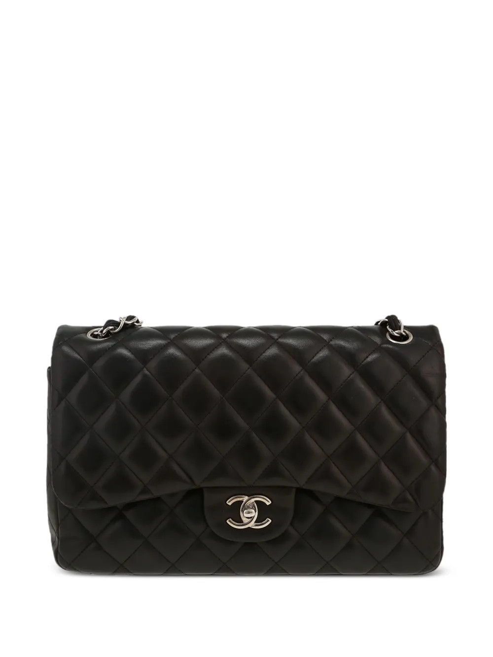 CHANEL Pre-Owned 2010s jumbo Classic Flap quilted shoulder bag - Black | Farfetch Global