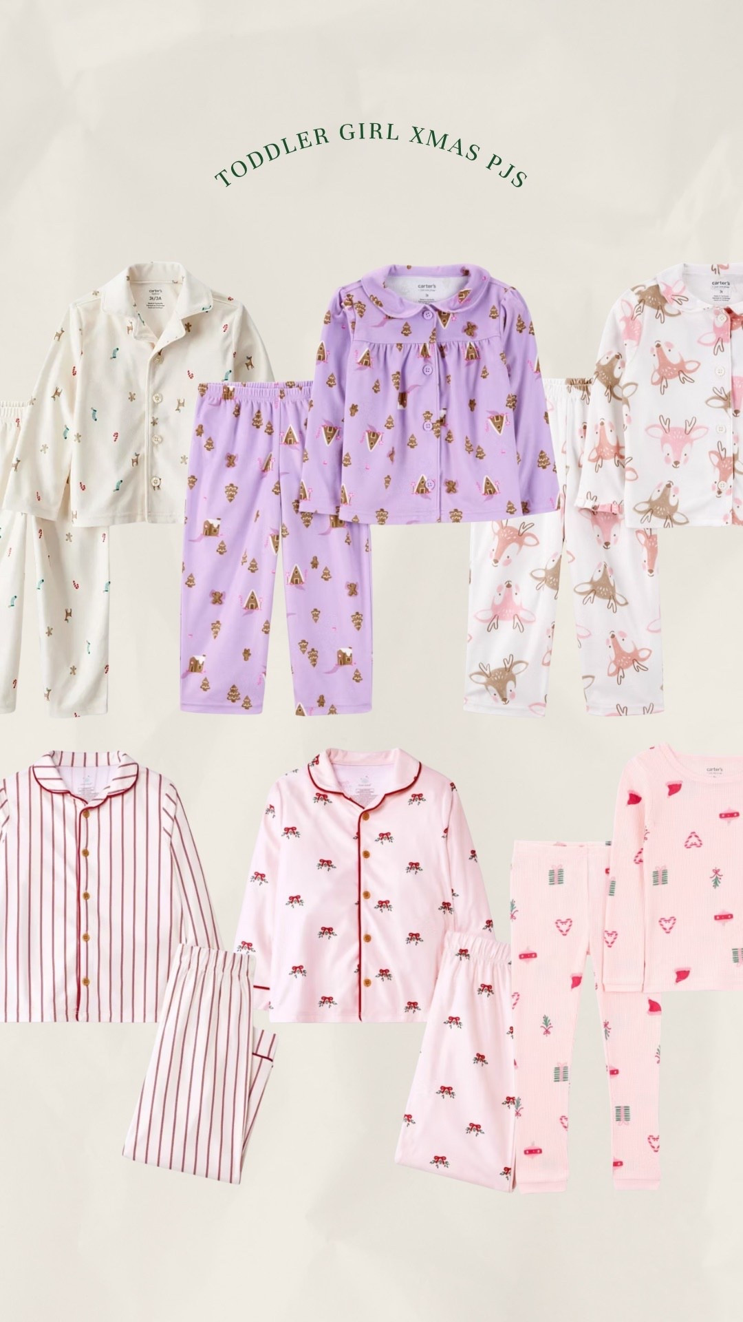 Toddler girl Christmas pj sets that are TOO cute! 🥰 