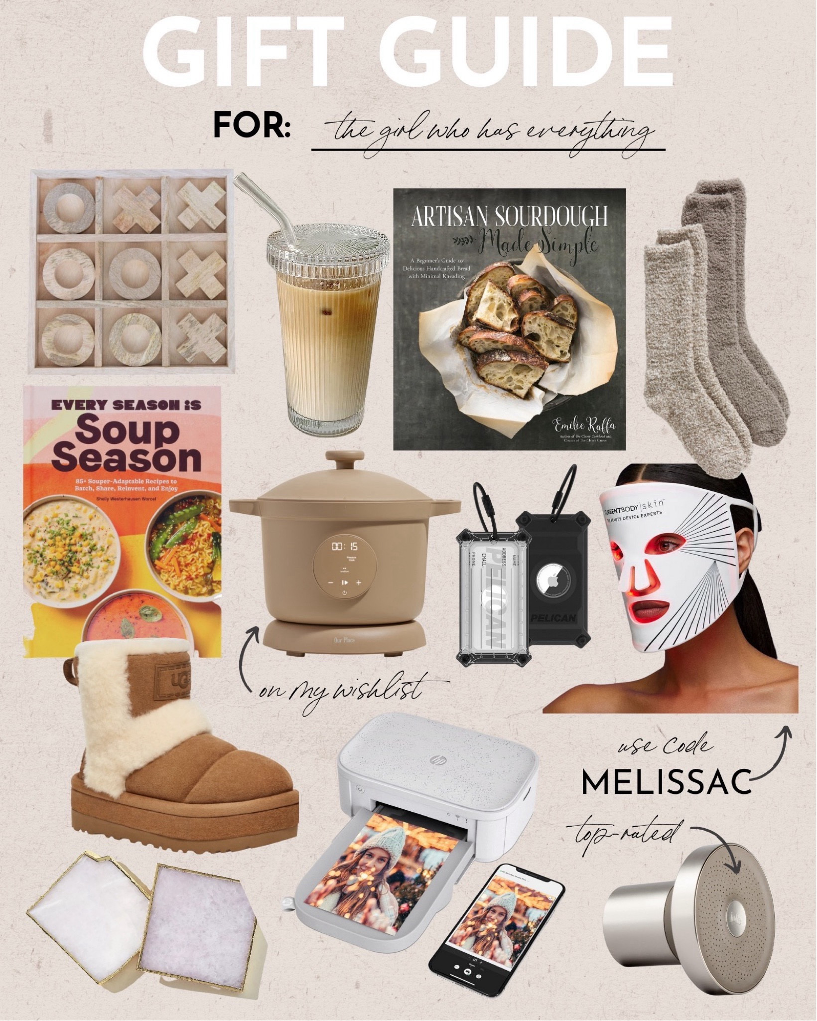 Gift guide Christmas gifts for the girl / person who has everything
LED mask (code MELISSAC)
Cookbooks
Home decor
Luggage apple tags
Trending glass coffee cup
Popular Uggs

#LTKGiftGuide #LTKHoliday #LTKBeauty