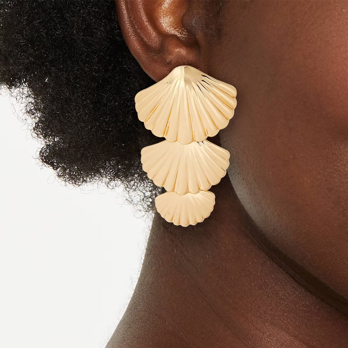 Linear Shell Drop Earrings - A New Day™ Gold | Target