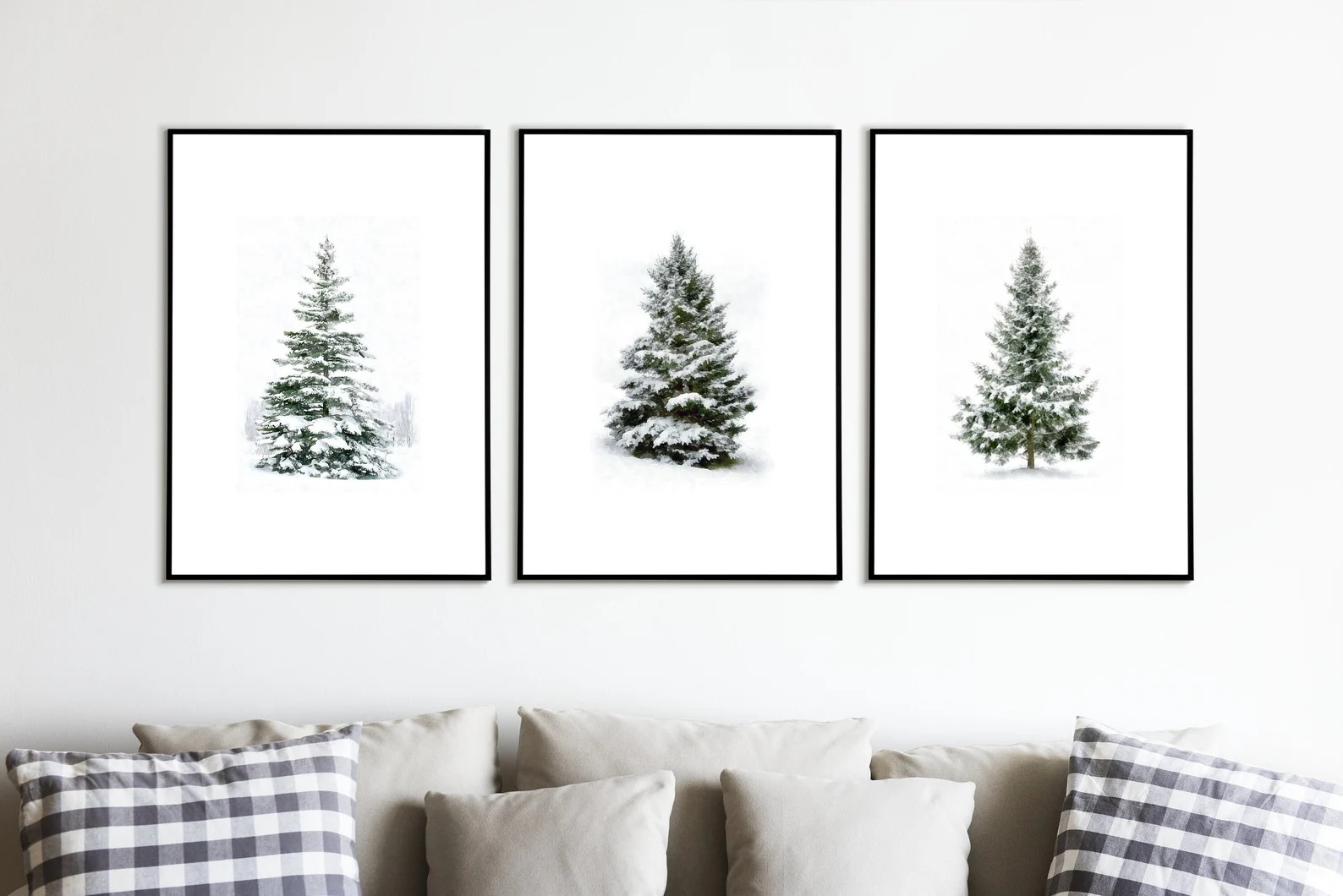 Impresiones de pinos de Navidad conjunto de 3 arte de árboles - Etsy México | Etsy ROW
