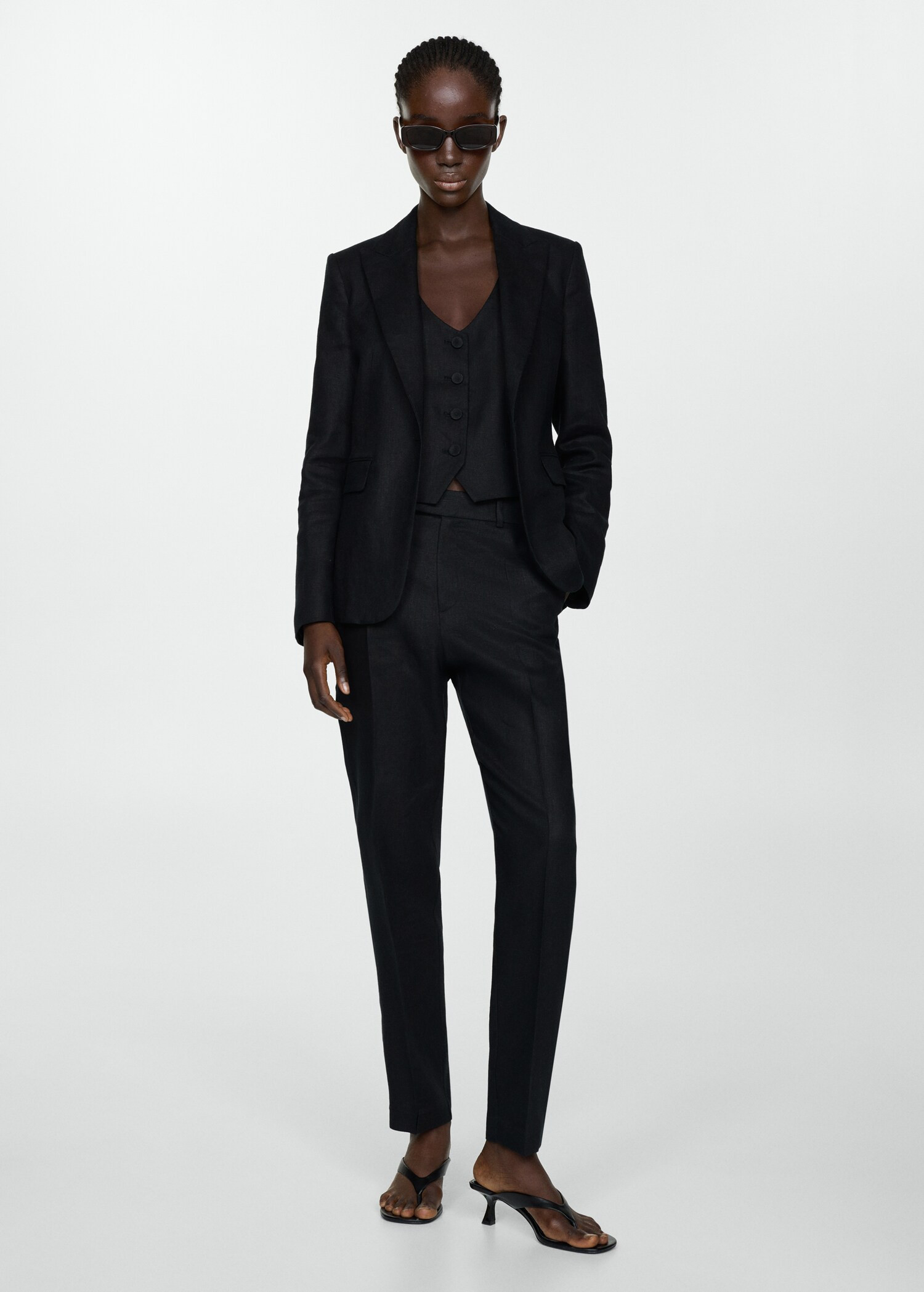 100% linen suit trousers | MANGO (UK)