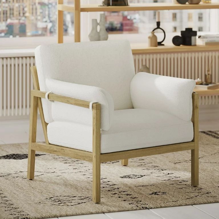 Beautiful Wrap Me Up Accent Chair with Removable Cushions by Drew, Cream - Walmart.com | Walmart (US)