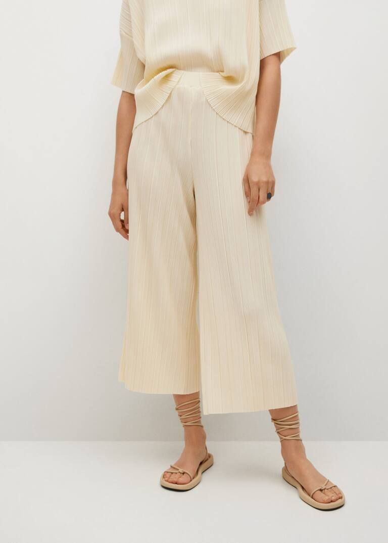 Textured culotte pants | MANGO (US)