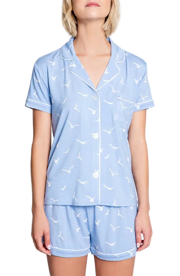 In Flight Bird Print Short Pajamas | Nordstrom