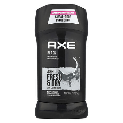 AXE, 48H Fresh & Dry, Antiperspirant, Black, Frozen Pear & Cedarwood, 2.7 oz (76 g) | iHerb