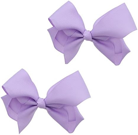 3 Inch Grosgrain Bow for Little Girls- Set of 2 (Lavender) | Amazon (US)