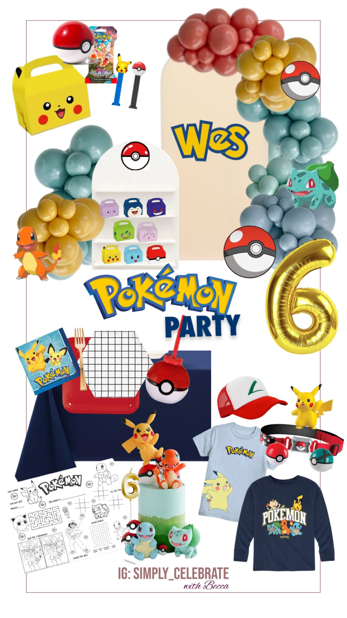 Pokemon Party design we created this year for my son’s 6th birthday!
We incorporated colors from the starter Pokemon, the coolest favor boxes and lots of fun little details!
Hope this helps you create your own party + check out my IG highlight reel for more! 🩵Becca

#LTKparties #LTKkids #LTKfamily