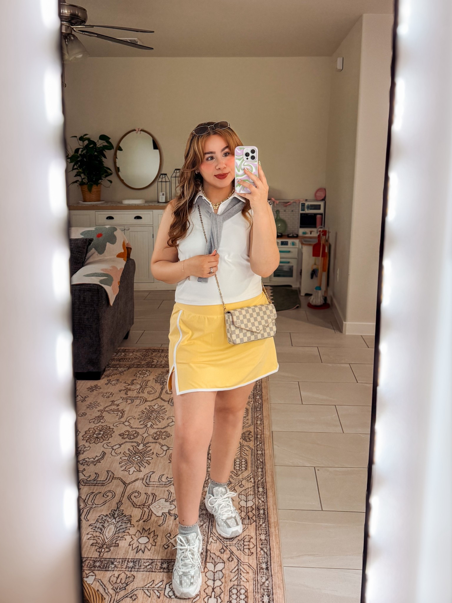 Wearing my true size large in both skirt and shirt. 

#LTKPetite #LTKMidsize #LTKActive