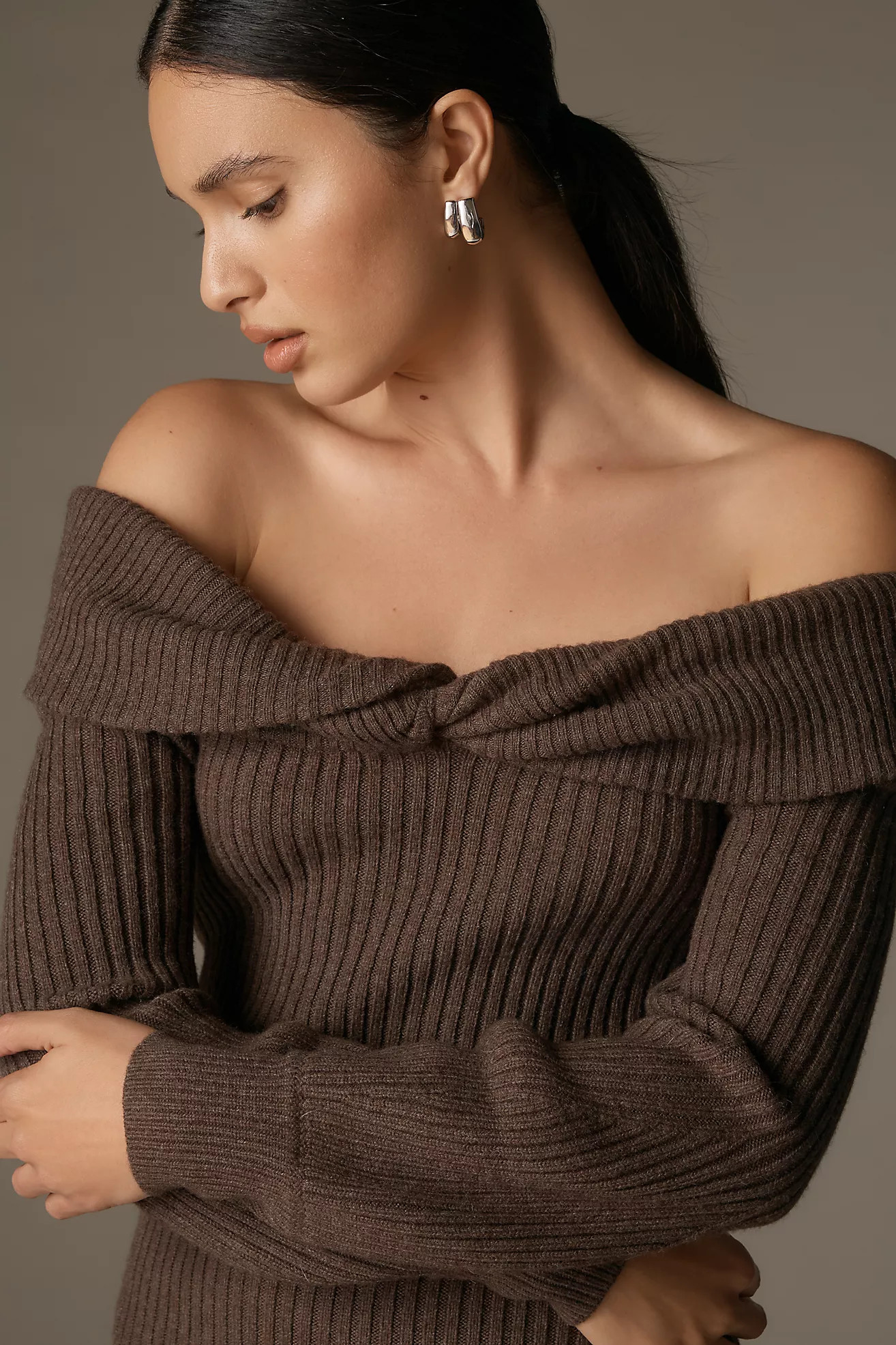 ASTR The Label Tilde Plus Off-Shoulder Sweater Dress | Anthropologie (US)