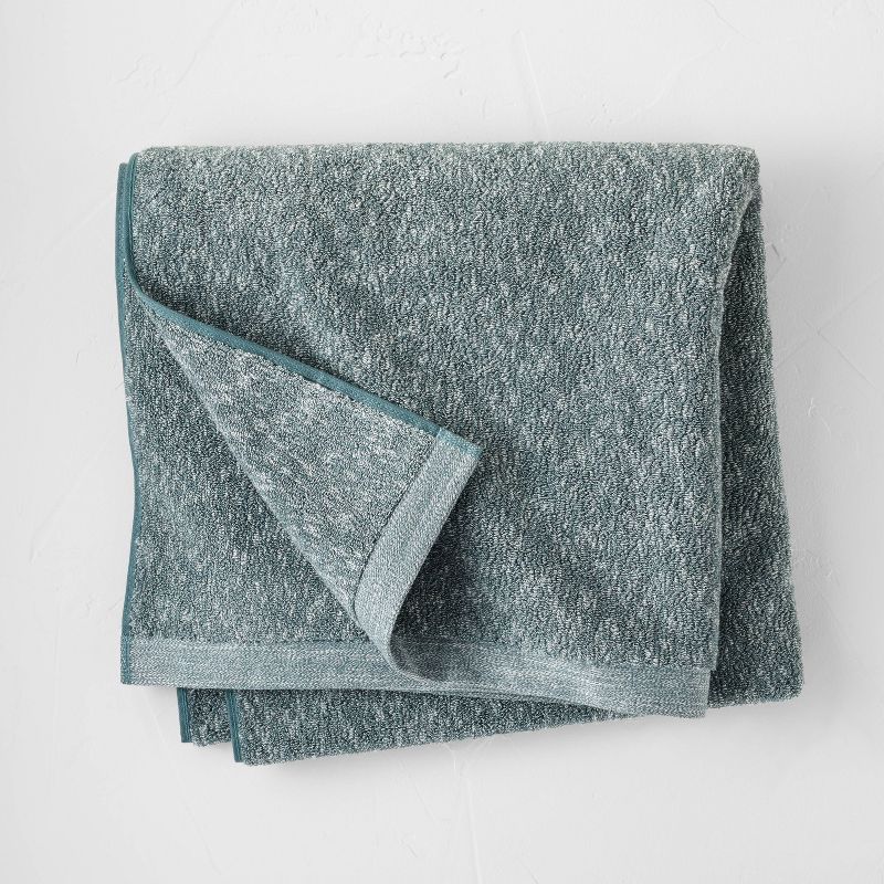 Slub Cotton Bath Towel Teal Blue - Casaluna™ | Target
