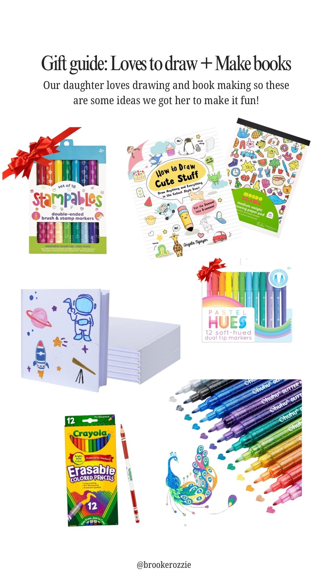 Our mini tween loves drawing and making books so sharing some things we got her to continue! The ooly markers are so cute and the empty hardcover books she will be so excited for! The how to draw book teaches them step by step how to make so many cute characters

#LTKKids #LTKGiftGuide #LTKmomlife