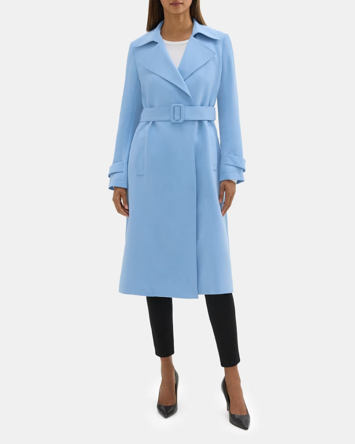 Crepe Relaxed Trench Coat | Theory Outlet | Theory Outlet