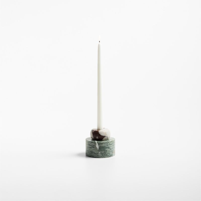 Volley Mixed Marble Small Taper Holder 3.75" by Venus Williams | Crate & Barrel
