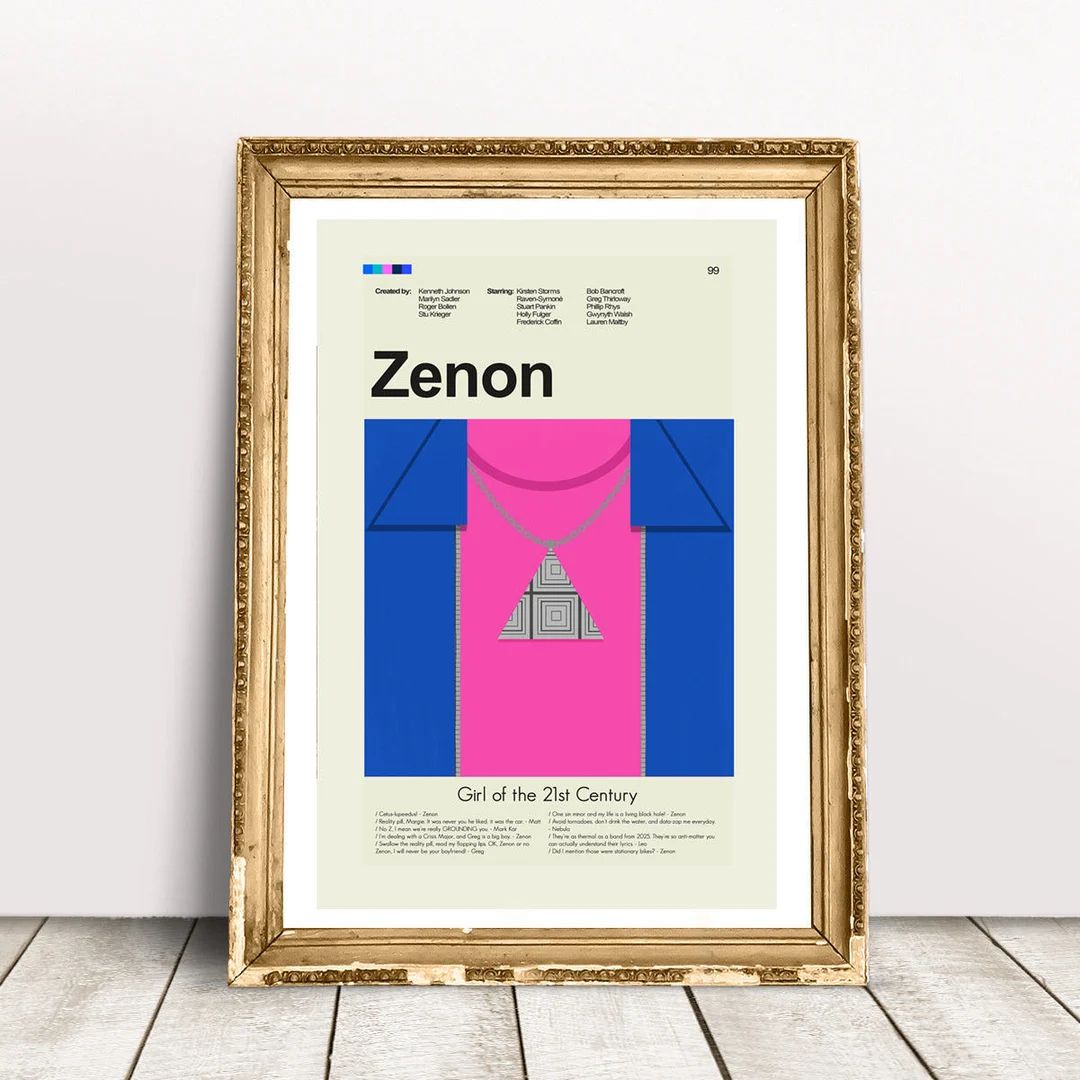 Zenon: Girl of the 21st Century Inspired Mid-century Modern Print 12x18 or 18x24 Print Only - Ets... | Etsy (US)