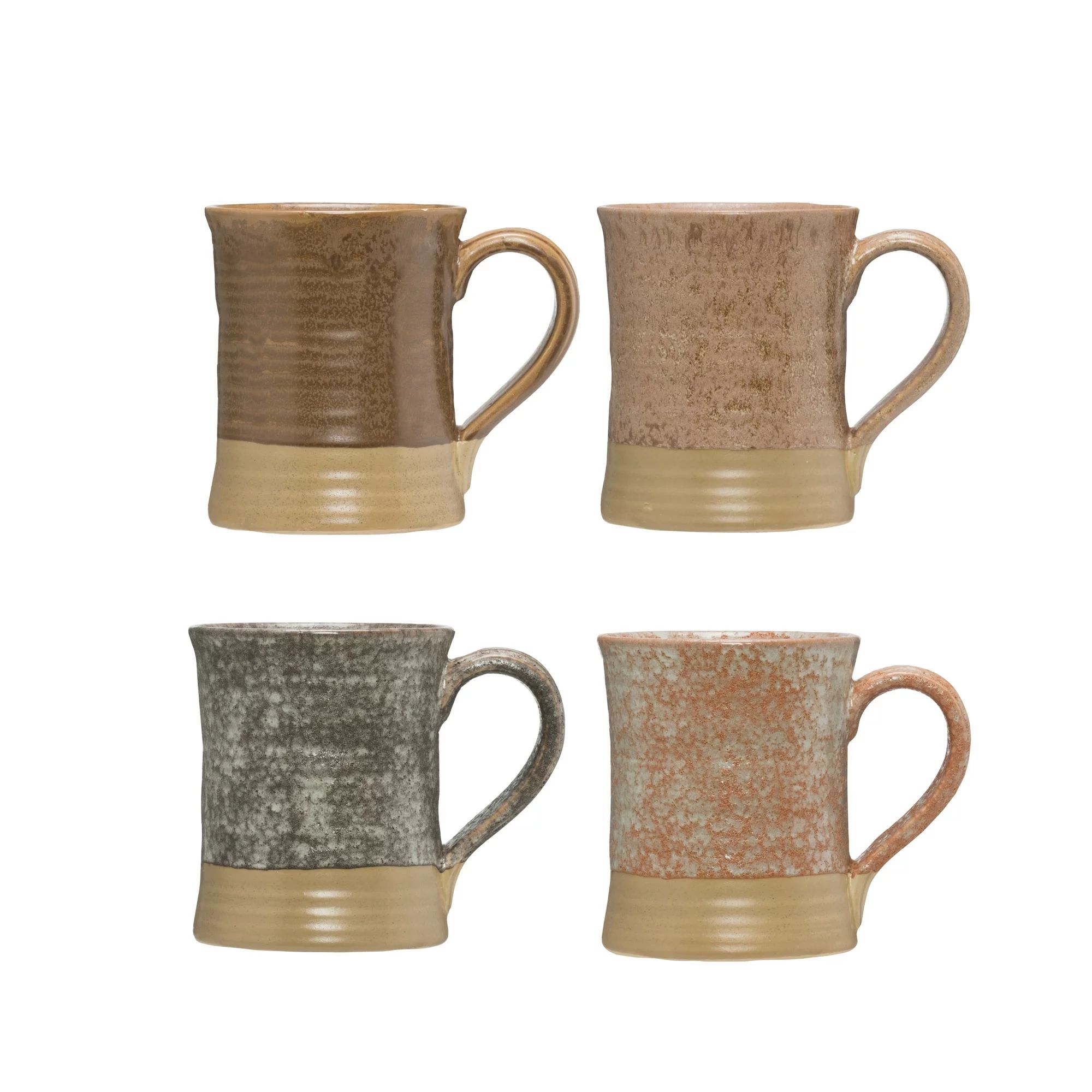 Creative Co-Op Stoneware Mug with Reactive Glaze Finish (Set of 4 Colors/Each one will vary) | Walmart (US)
