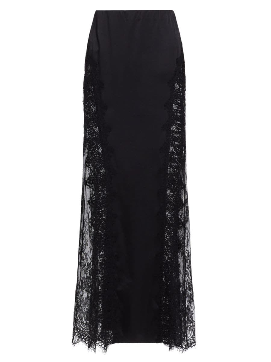 L'AGENCE Mink Lace Silk-Blend Maxi Skirt | Saks Fifth Avenue (UK)