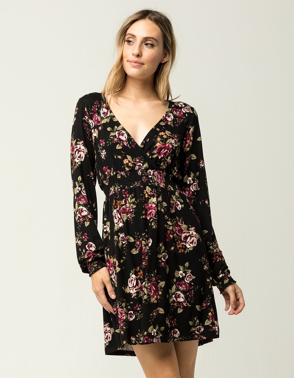 OTHERS FOLLOW SMOCKED FLORAL DRESS | Tillys