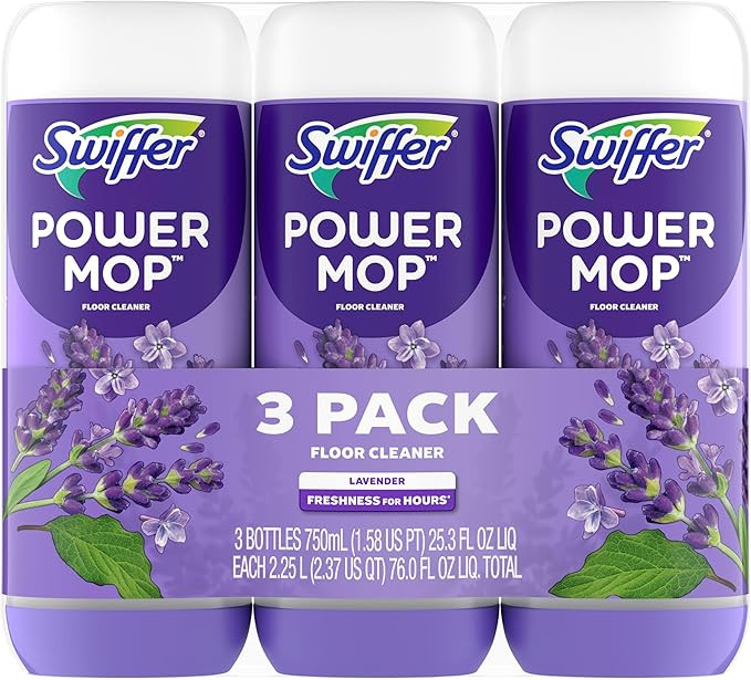 Swiffer PowerMop Floor Cleaning Solution with Lavender Scent, Triple Pack | Amazon (US)