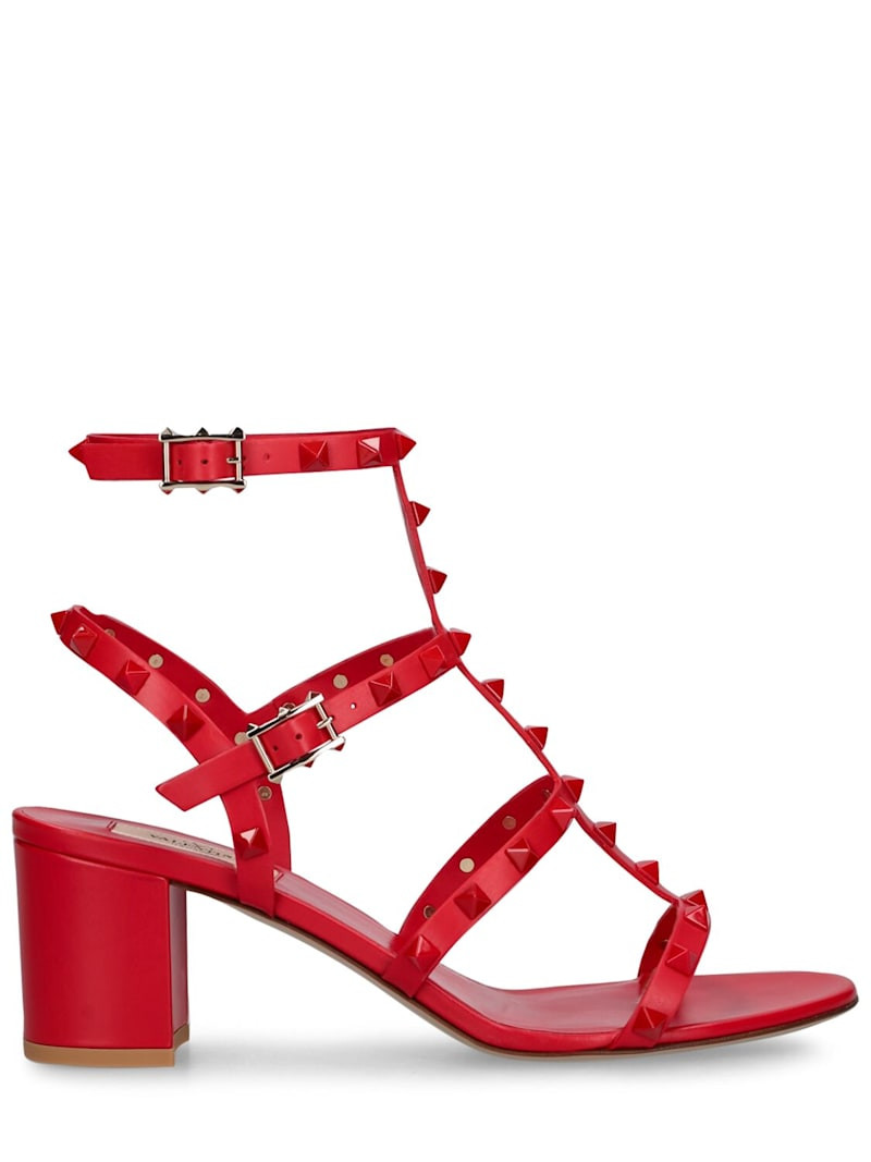 60mm Rockstud leather sandals | Luisaviaroma