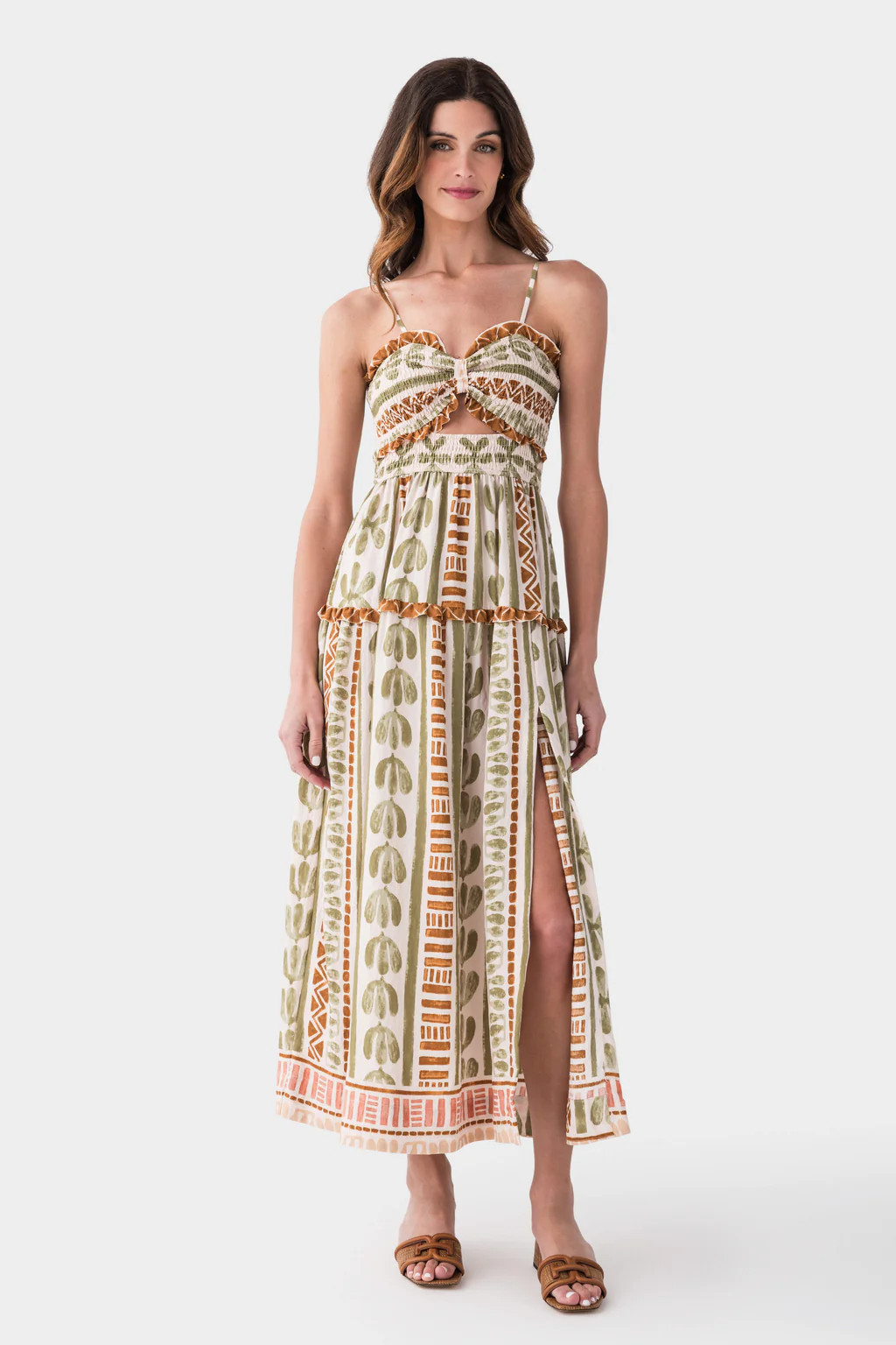 Dress Forum The Bahamas Cutout Smocked Maxi Dress | Social Threads