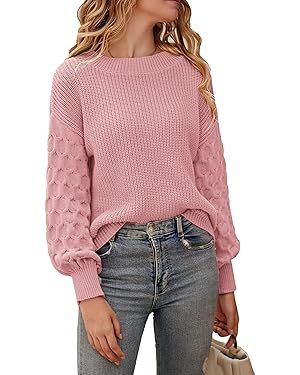 PRETTYGARDEN Women's 2024 Winter Pullover Sweater Casual Long Sleeve Crewneck Loose Chunky Knit J... | Amazon (US)