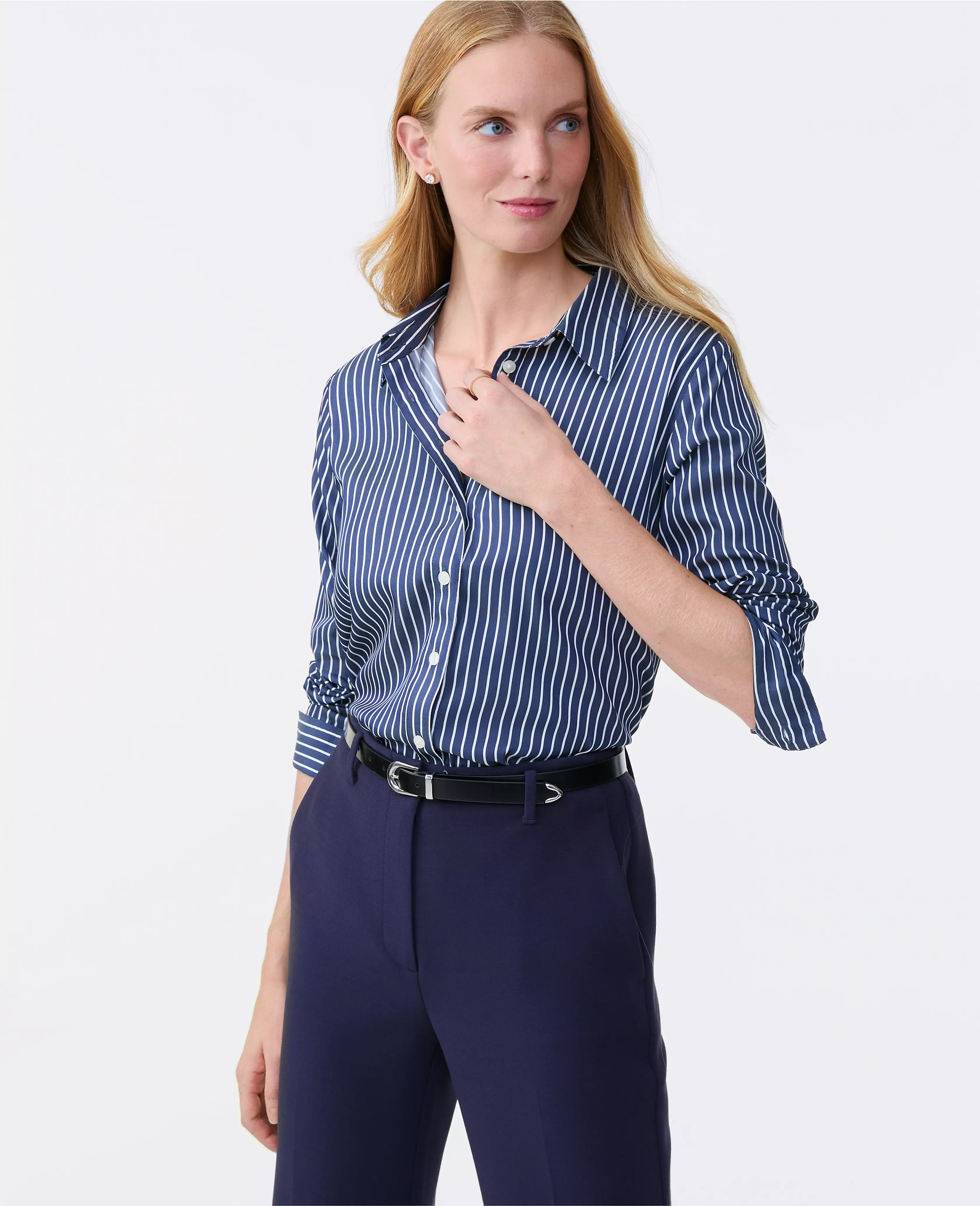 Striped Relaxed Perfect Shirt | Ann Taylor