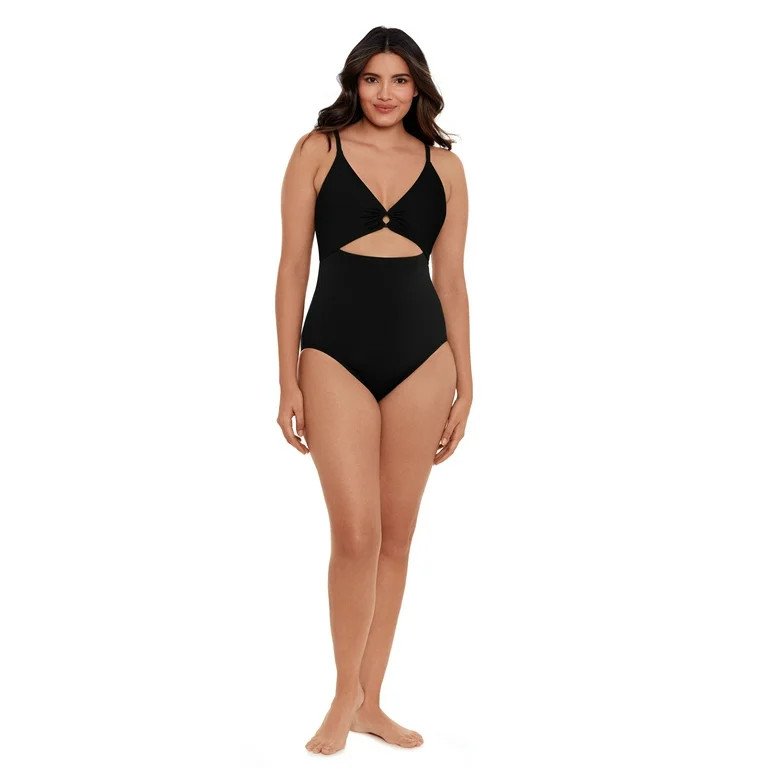 Time and Tru Women's and Women’s Plus Size O Ring One Piece Swimsuit | Walmart (US)