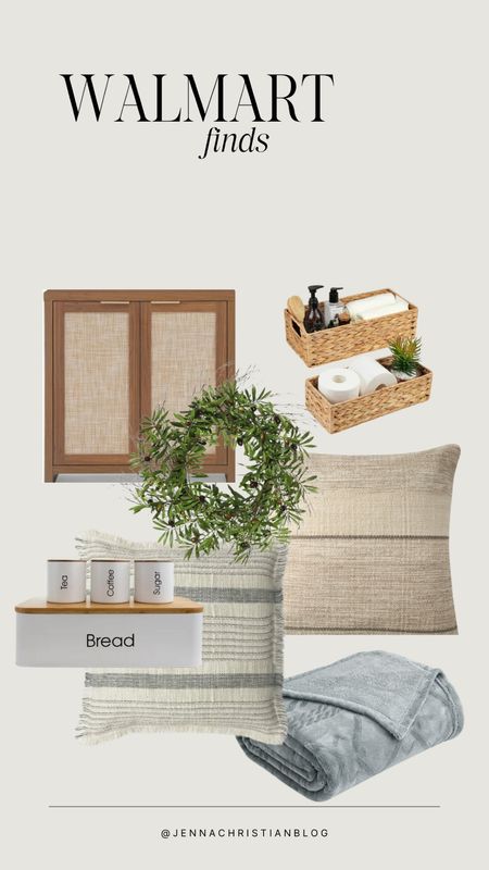 Decor finds all from Walmart! 

Cane, olive tree wreath, textured throw pillow, bread basket, storage solution 

#LTKFindsUnder100 #LTKStyleTip #LTKHome