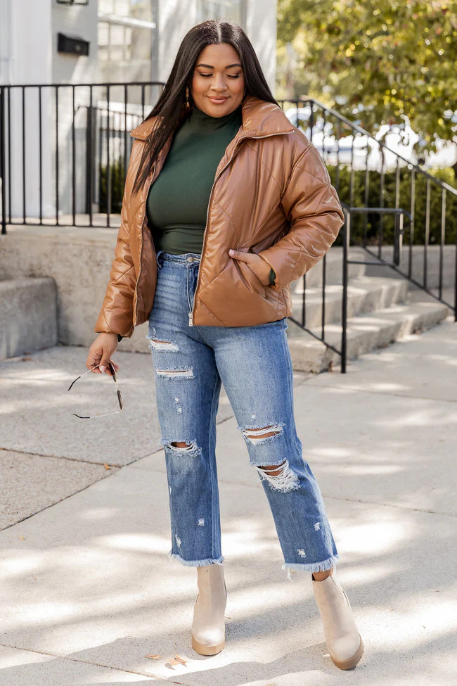 Shayne High Rise Distressed Mom Jeans | Pink Lily