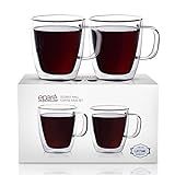 Eparé Coffee Mugs - Clear Glass Double Wall Cup Set - Insulated Glassware - Best Large Coffee Espres | Amazon (US)