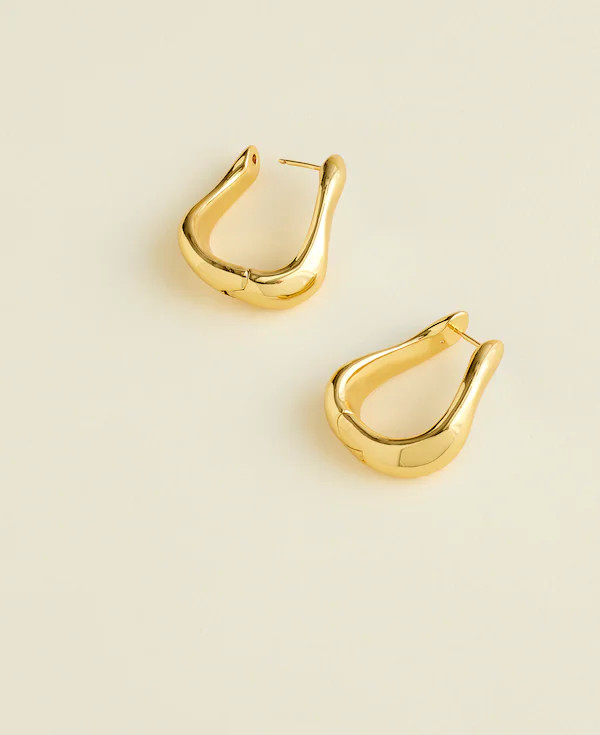 The Elevated Collection Curved Large Hoop Earrings | Madewell