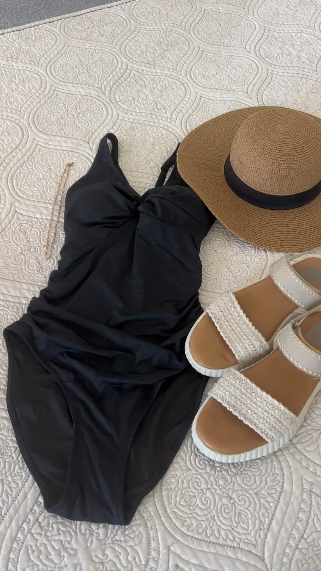 Soft resort staple 🍋‍🟩🦩🌊
A sleek black one piece styled with woven textures and gold details 🌅🌺 easy, elevated, and perfect for beach days, lunch by the water, and sunset plans ☀️🌴

#ltkstyle #ltkwomen #resortwear #beachoutfit #summerstyle #coastalaesthetic #vacationoutfit #effortlesschic #summerwardrobe

#LTKSeasonal #LTKSwim #LTKTravel