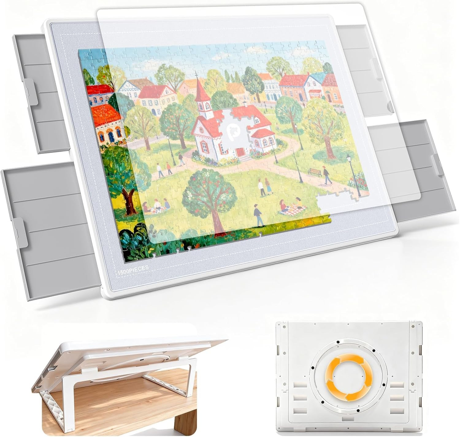 1500 Piece Puzzle Board with 360° Rotating Base & 3-Level Tilting Stand | Amazon (US)