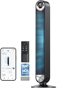 DREO 20dB Smart Silent Tower Fan, 8.5m/s Velocity Standing Fan for Bedroom, 9 Speeds 4 Modes, Upg... | Amazon (UK)