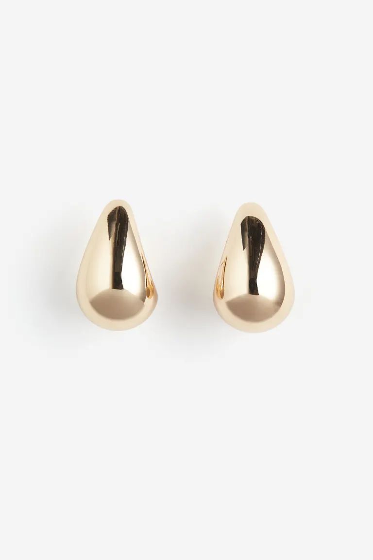 Chunky Dome Earrings - Gold-colored - Ladies | H&M US | H&M (US + CA)