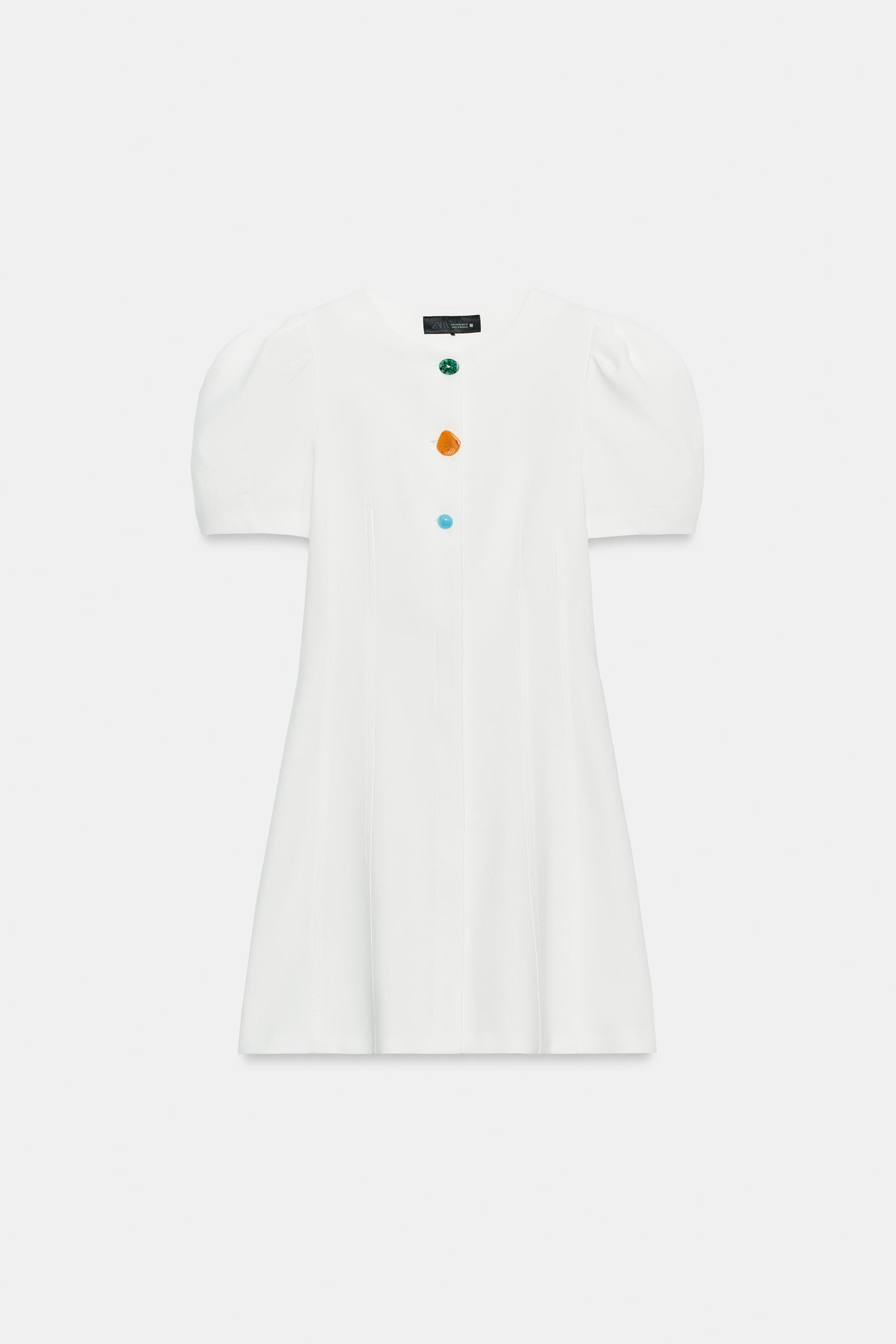 BALLOON SLEEVE SHORT DRESS | Zara US