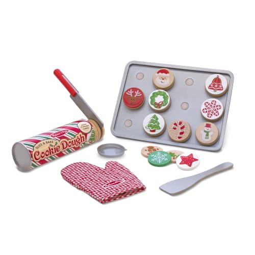 Melissa & Doug Slice and Bake Wooden Christmas Cookie Play Food Set | Amazon (US)