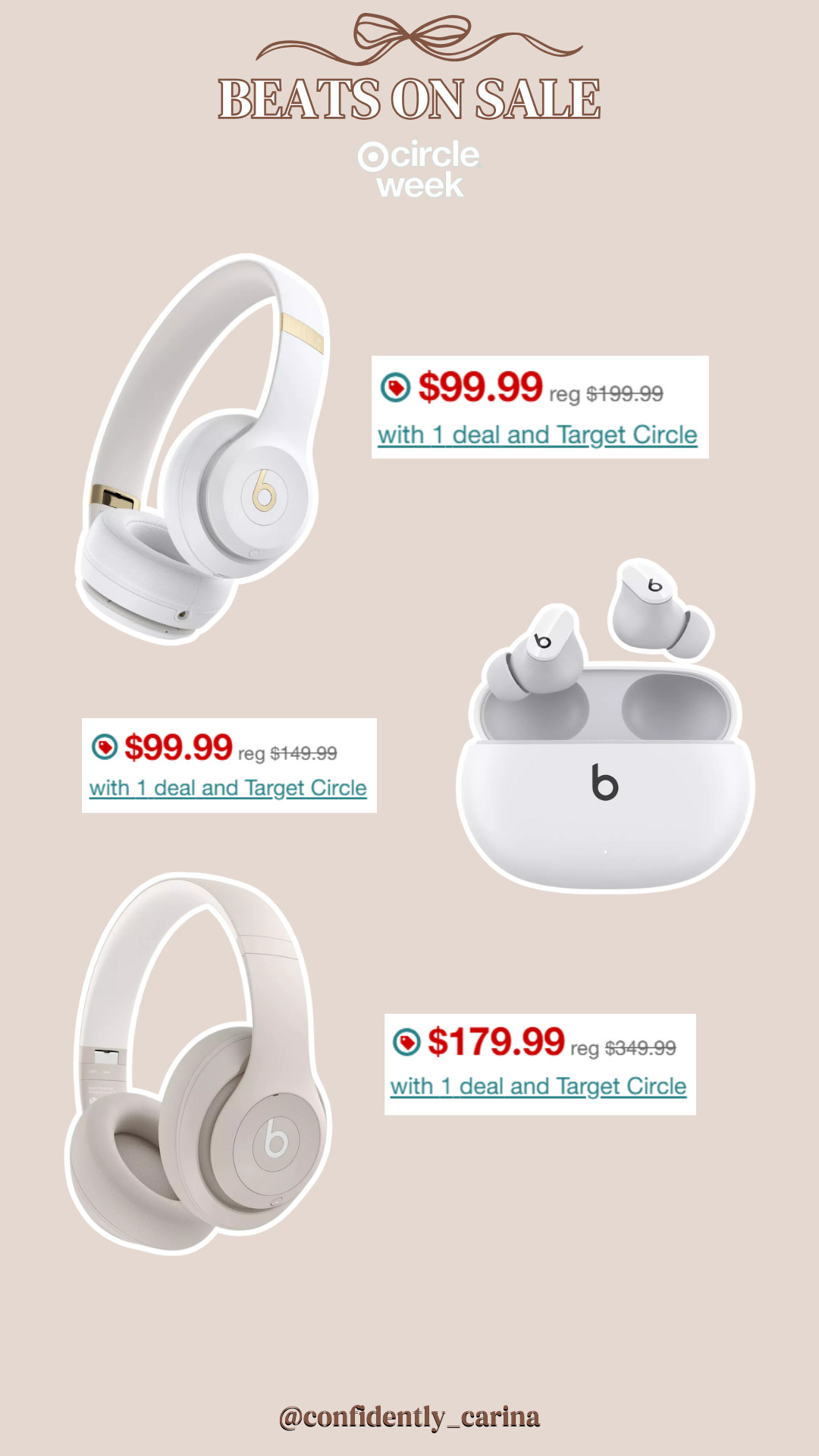 Beats on sale for Target Circle Week!

Target, Circle Week, electronics, gift ideas, beats, on sale 

 #LTKActive #LTKSaleAlert #LTKFindsUnder100