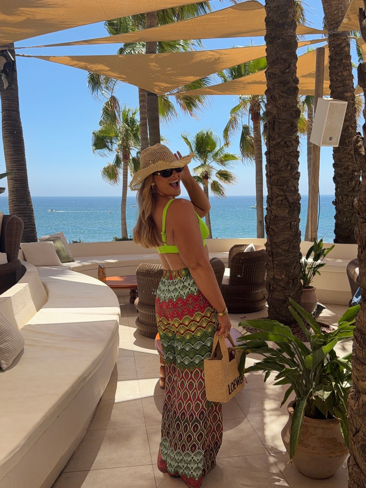 Beach club outfit! I wear a 
Medium in the bikini and a 14 trouser! Use code KMSTEFFI20 :)

#LTKtravel #LTKsummer #LTKmidsize