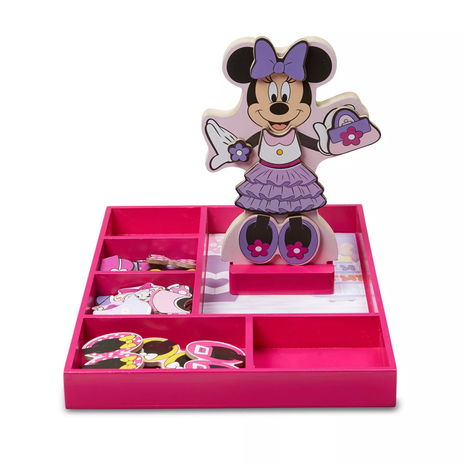 Disney's Mickey Mouse & Friends Minnie Mouse Wooden Magnetic Dress-Up Doll by Melissa & Doug, Multicolor | Kohl's