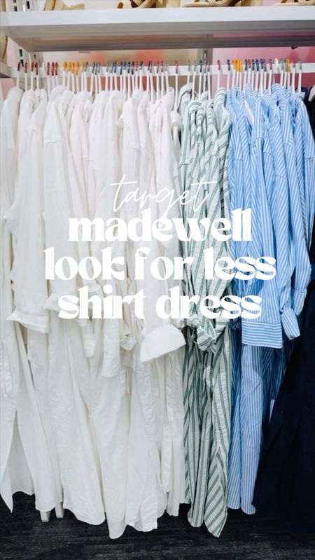 Madewell look for less shirt dress at target. Size down one size, runs large. I’m wearing a size small. 

#LTKstyletip #LTKMostLoved #LTKfindsunder50