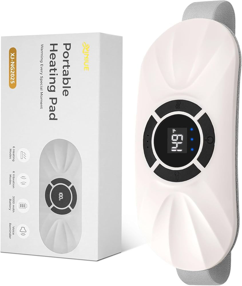 Portable Cordless Heating Pad for Period Cramps, Voice Reminder Menstrual Heating Pad with 6 Heat... | Amazon (CA)