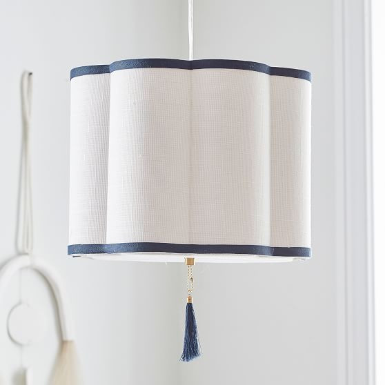 Tassel Drum Shade Adjustable Pendant | Pottery Barn Teen